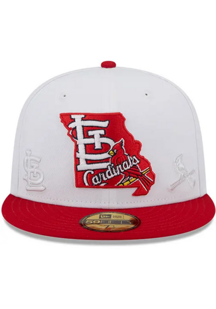 New Era St. Louis Cardinals White State 2023 59FIFTY Fitted Hat