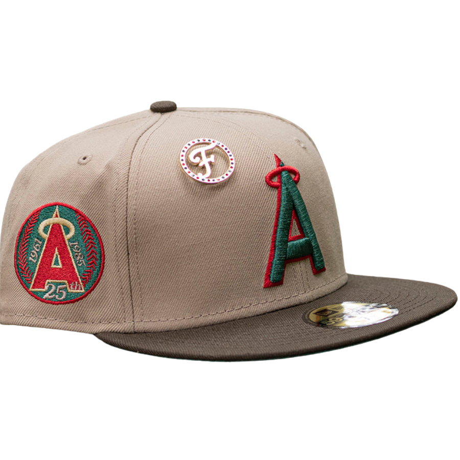 New Era x FAM California Angels 25th Anniversary Camel/Walnut/Emerald Green 59FIFTY Fitted Hat