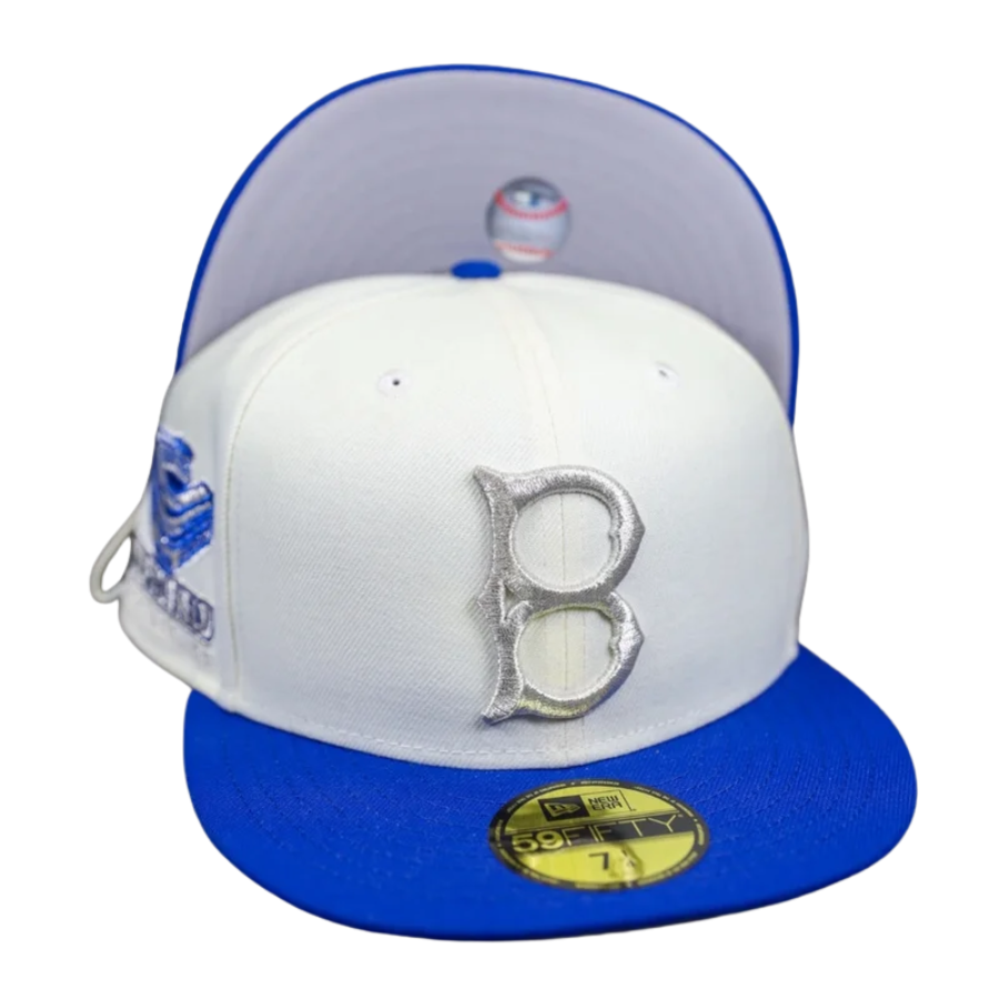 New Era Brooklyn Dodgers White/Blue Ebbets Field 59FIFTY Fitted Hat