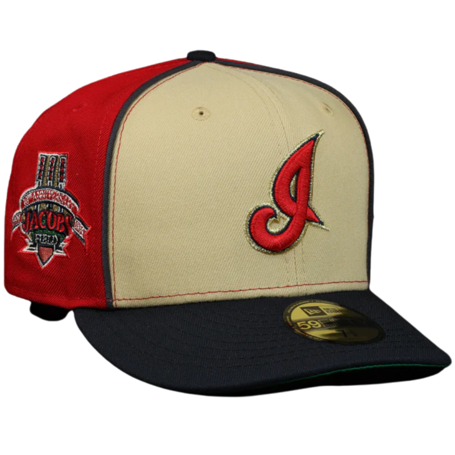 New Era Cleveland Indians Jacobs Field 10th Anniversary “Old Gold for All” 59FIFTY Fitted Hat