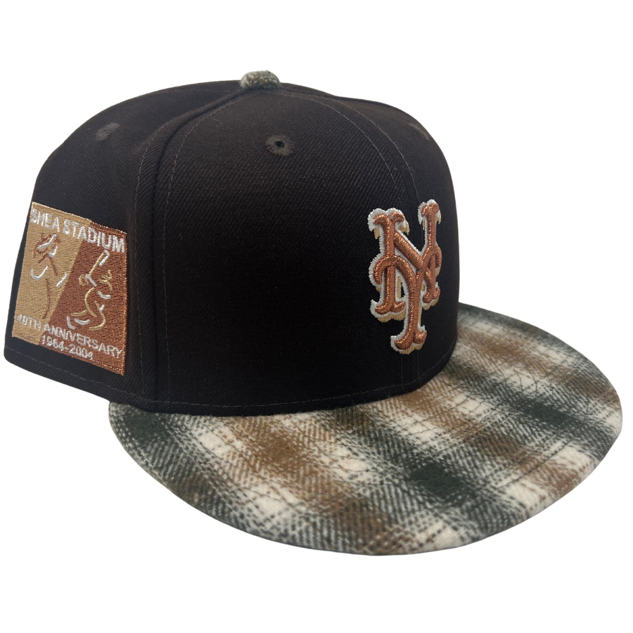 New Era New York Mets Shea Stadium Flannel Plaid Visor 59FIFTY Fitted Hat