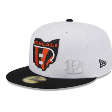 New Era Cincinnati Bengals White State 2023 59FIFTY Fitted Hat