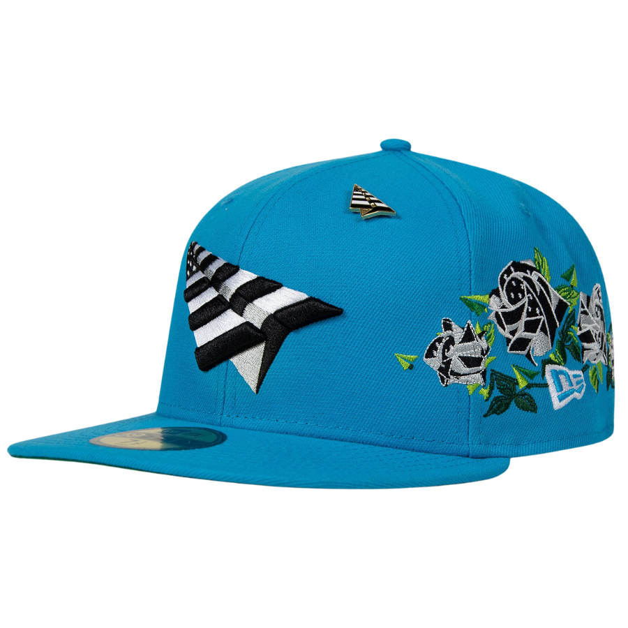 New Era x Paper Plane Blue Fanatic Roses 59FIFTY Fitted Hat