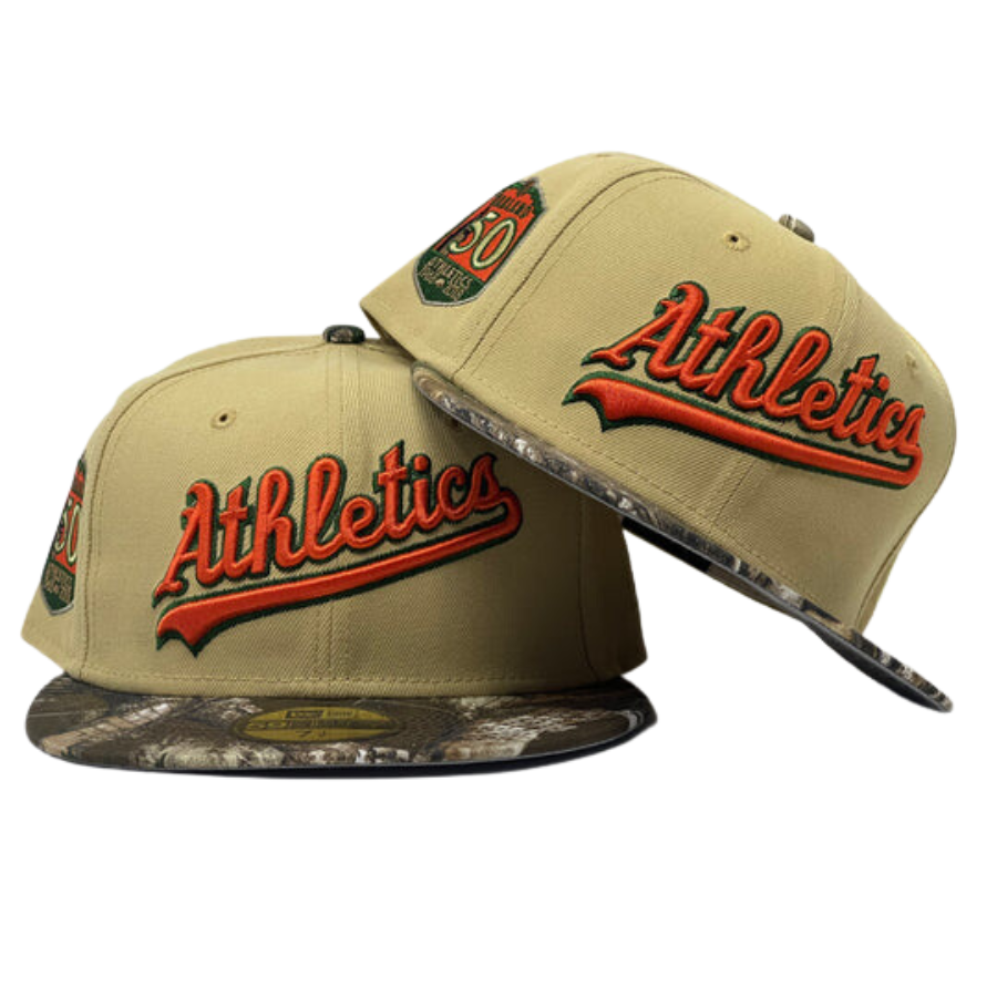 New Era Oakland Athletics 50th Anniversary Realtree/Orange 59FIFTY Fitted Hat