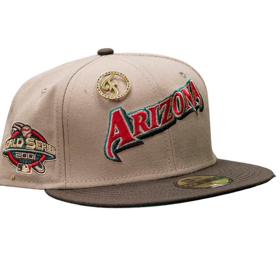 New Era x FAM Arizona Diamondbacks 2001 World Series Camel/Walnut/Emerald Green 59FIFTY Fitted Hat