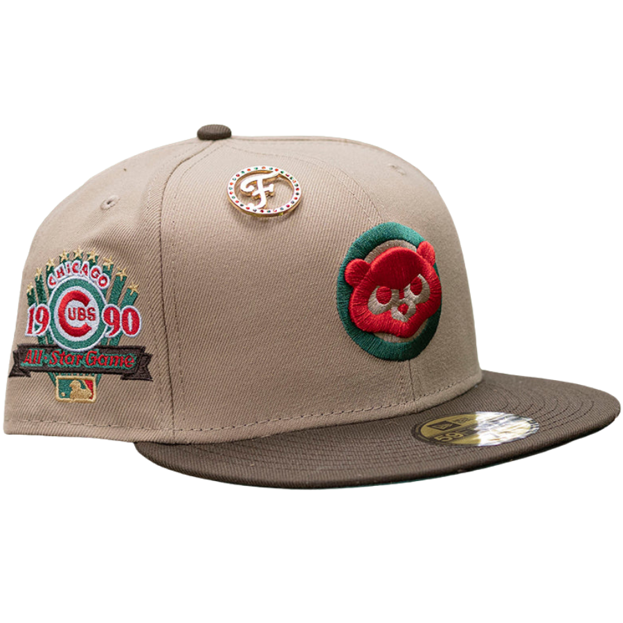 New Era x FAM Chicago Cubs 1990 All-Star Game Camel/Walnut/Emerald Green 59FIFTY Fitted Hat