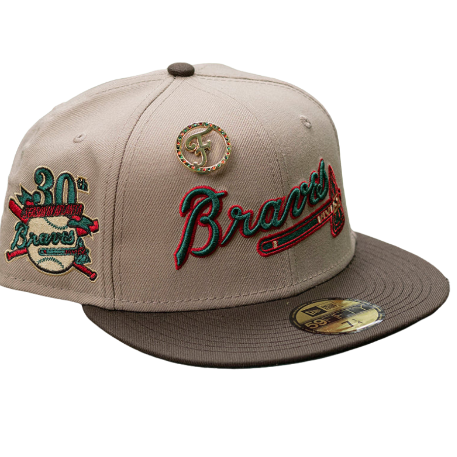 New Era x FAM Atlanta Braves 30th Anniversary Camel/Walnut/Emerald Green 59FIFTY Fitted Hat