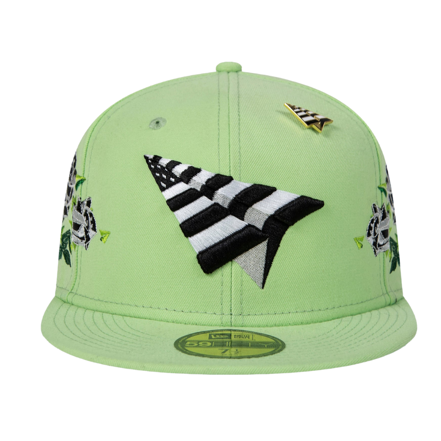 New Era x Paper Plane Patina Green Roses Crown 59FIFTY Fitted Hat