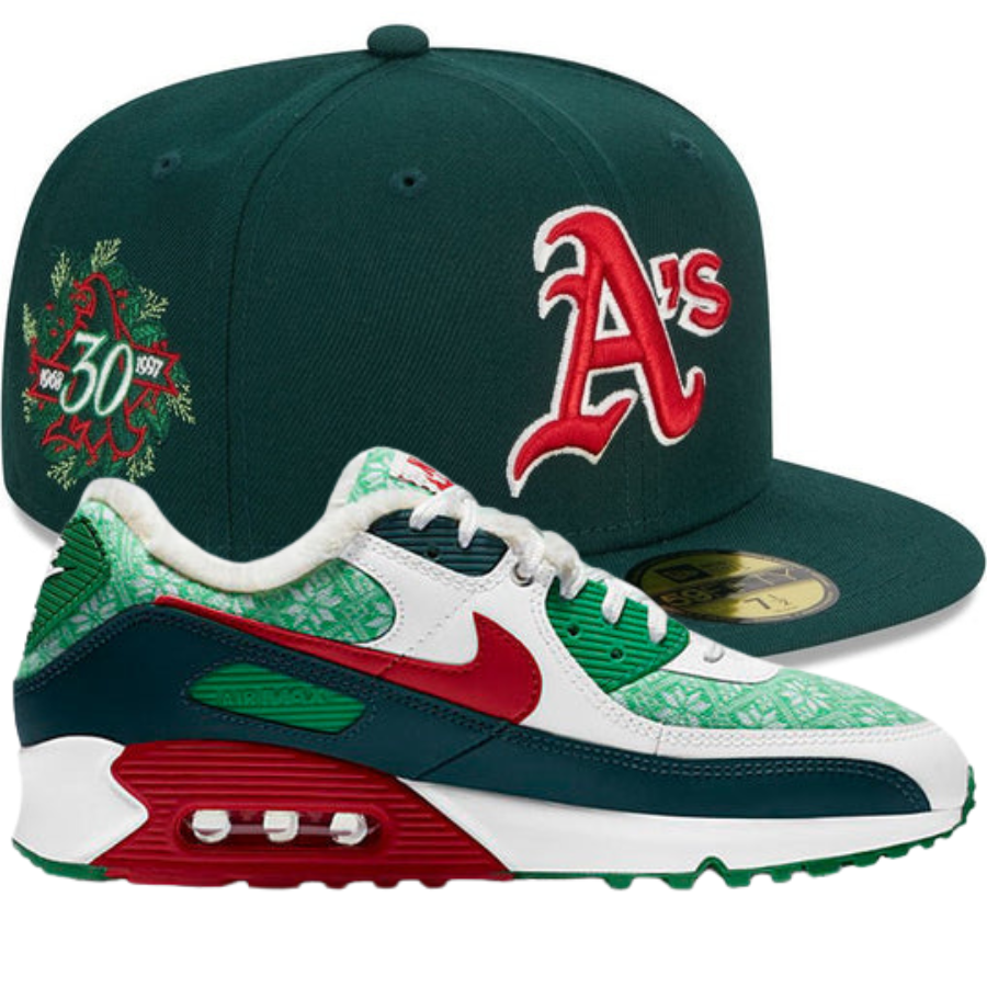 New Era Spice Berry Fitted Hats w/ Nike Air Max 'Christmas Sweater'