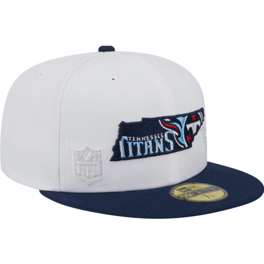 New Era Tennessee Titans White State 2023 59FIFTY Fitted Hat