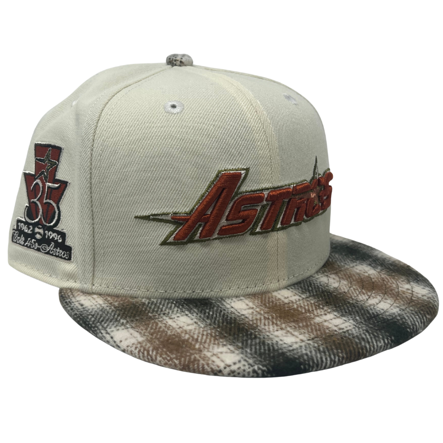 New Era Houston Astros 35th Anniversary Flannel Plaid Visor 59FIFTY Fitted Hat