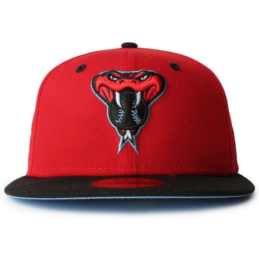 New Era Arizona Diamondbacks Snakehead 1998 Inaugural Season Red/Black Light Blue UV 59FIFTY Fitted Hat
