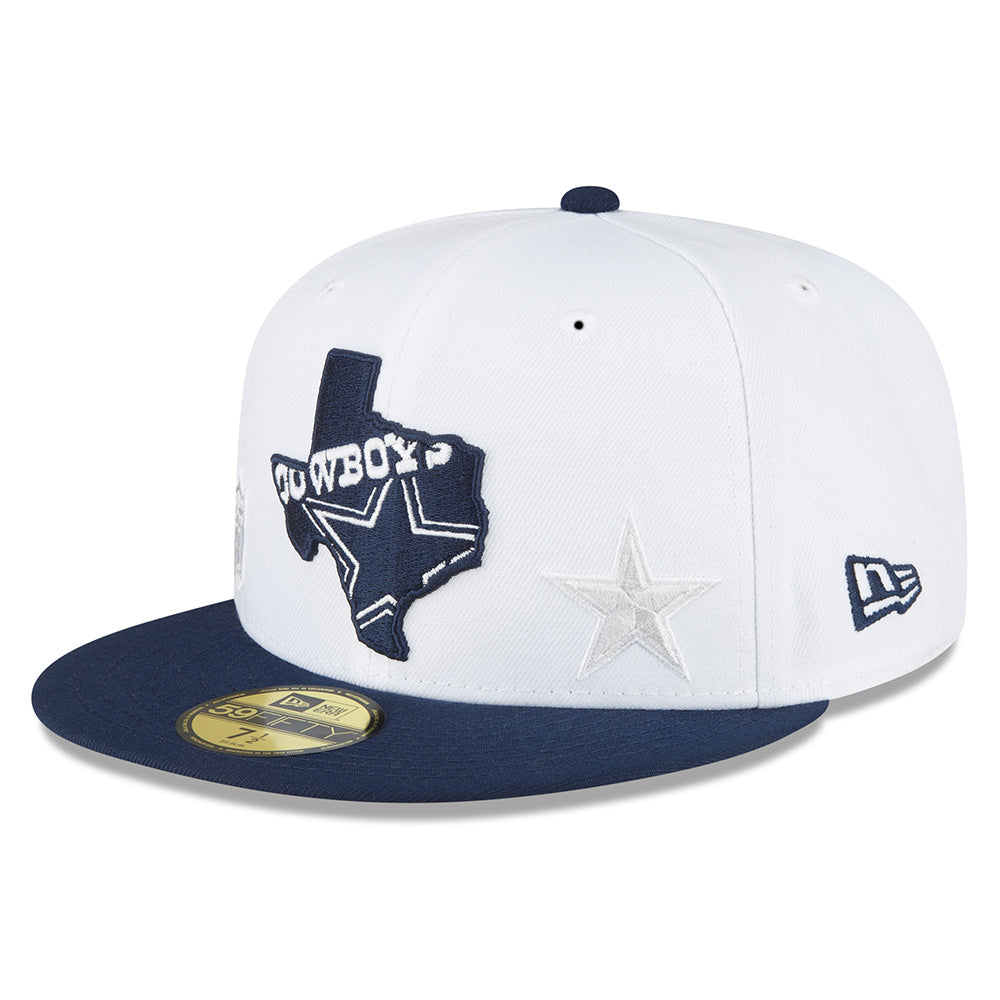 New Era Dallas Cowboys White State 2023 59FIFTY Fitted Hat