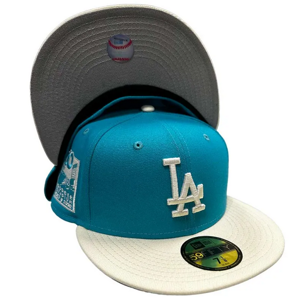 Los Angeles Dodgers New Era B-Dub 59FIFTY Fitted Hat - Black 7 5/8