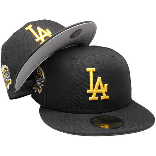 New Era Los Angeles Dodgers 100th Anniversary Black/Yellow 59FIFTY Fitted Hat