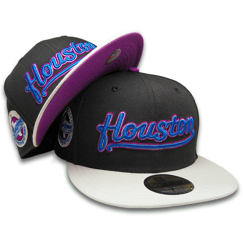 New Era Houston Astros 'Hiei' 45 Years Black/Chrome/Blue 59FIFTY Fitted Hat