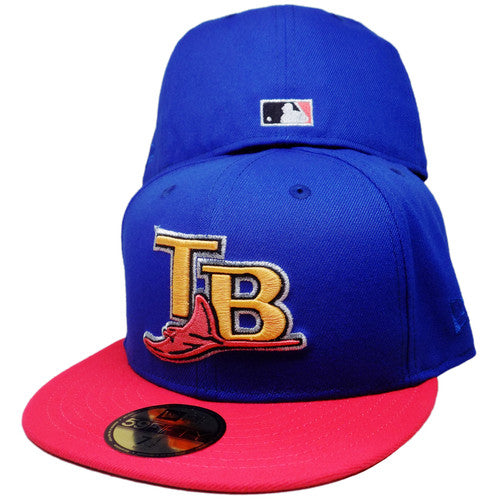 New Era Tampa Bay Rays 10 Season Royal Blue/Hot Pink 59FIFTY Fitted Hat
