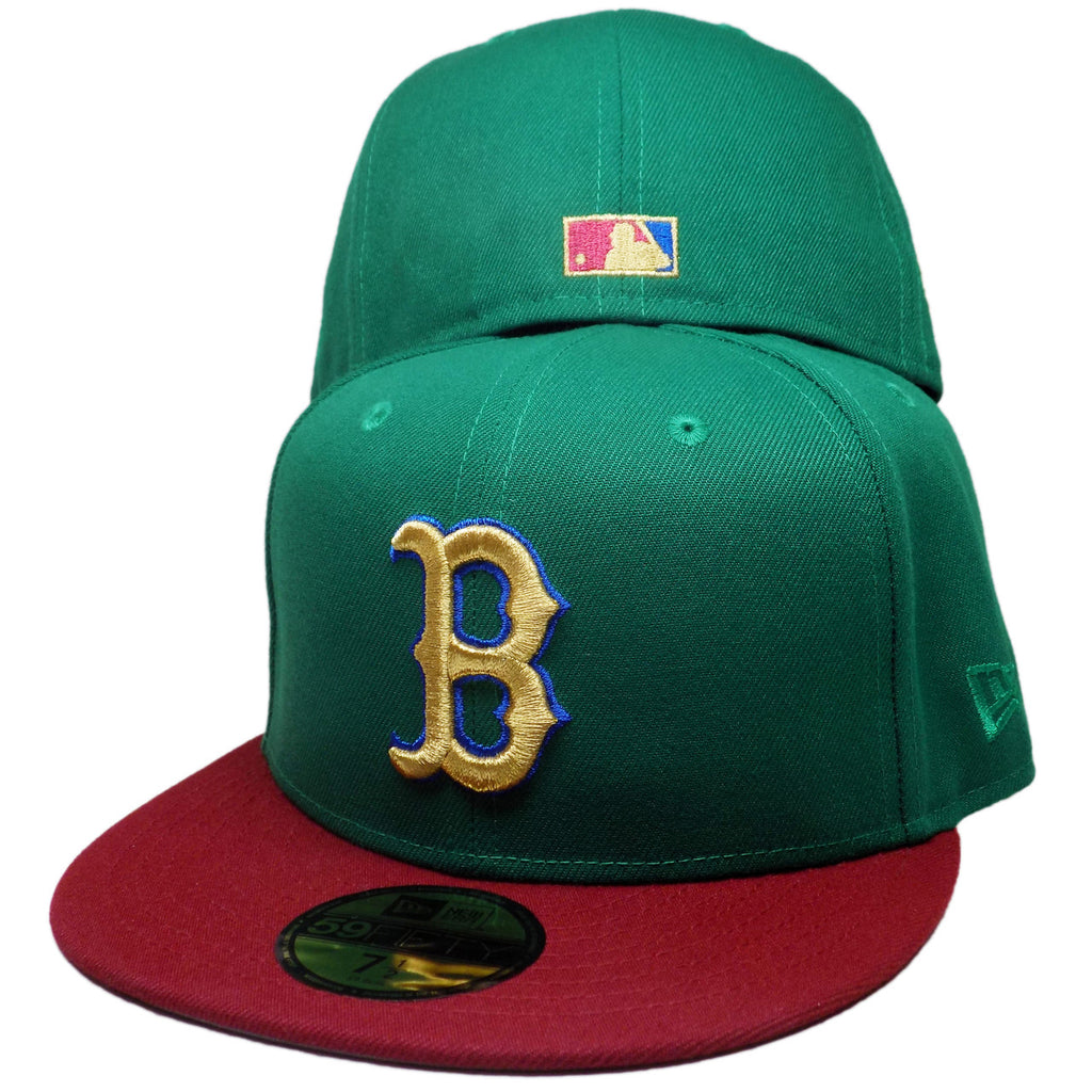 New Era Boston Red Sox 'Tres Golpes' Green/Burgundy/Gold 59FIFTY Fitted Hat