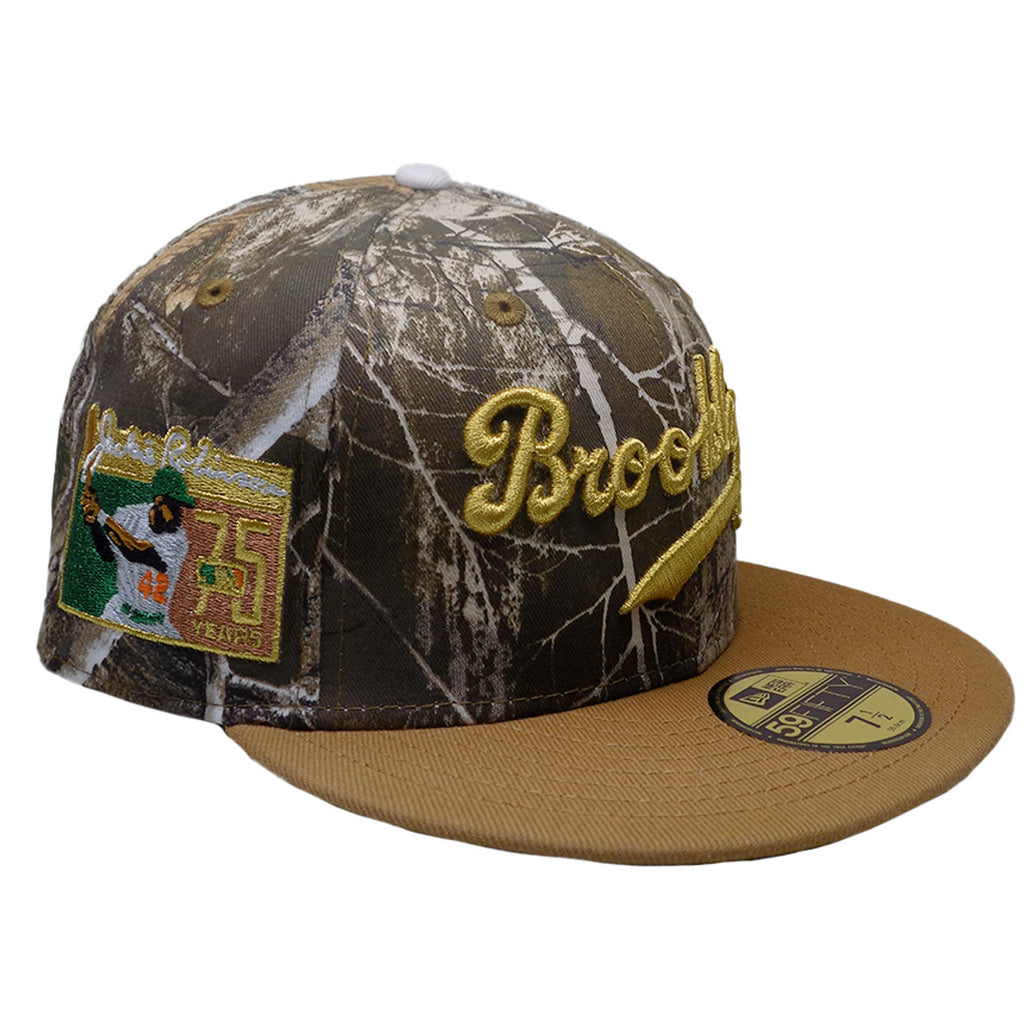 New Era Brooklyn Dodgers Jackie Robinson Realtree/Wheat 59FIFTY Fitted Hat