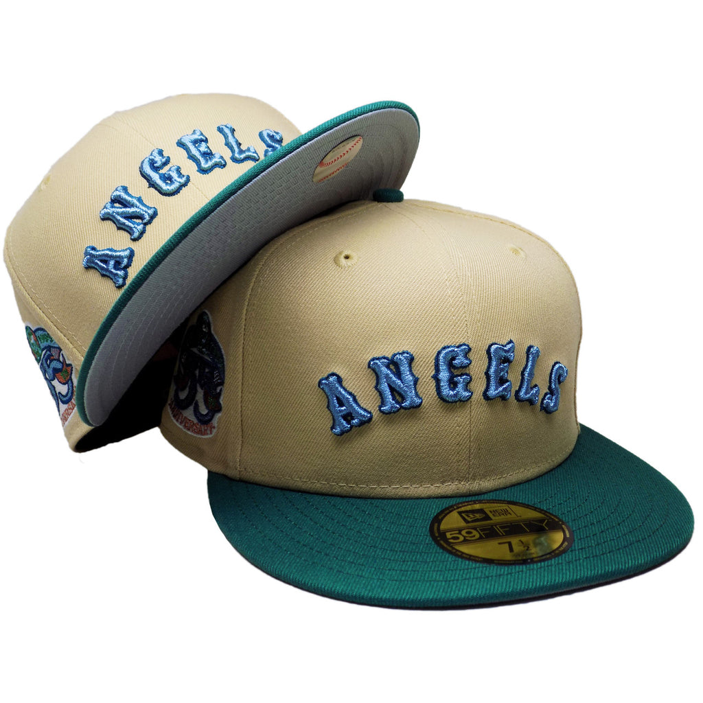 New Era California Angels 35 Anniversary Vegas Gold/Green 59FIFTY Fitted Hat