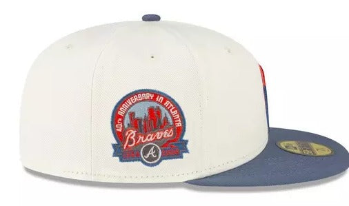 New Era Atlanta Braves 40th Anniversary Chrome/Light Navy/Red 59FIFTY Fitted Hat