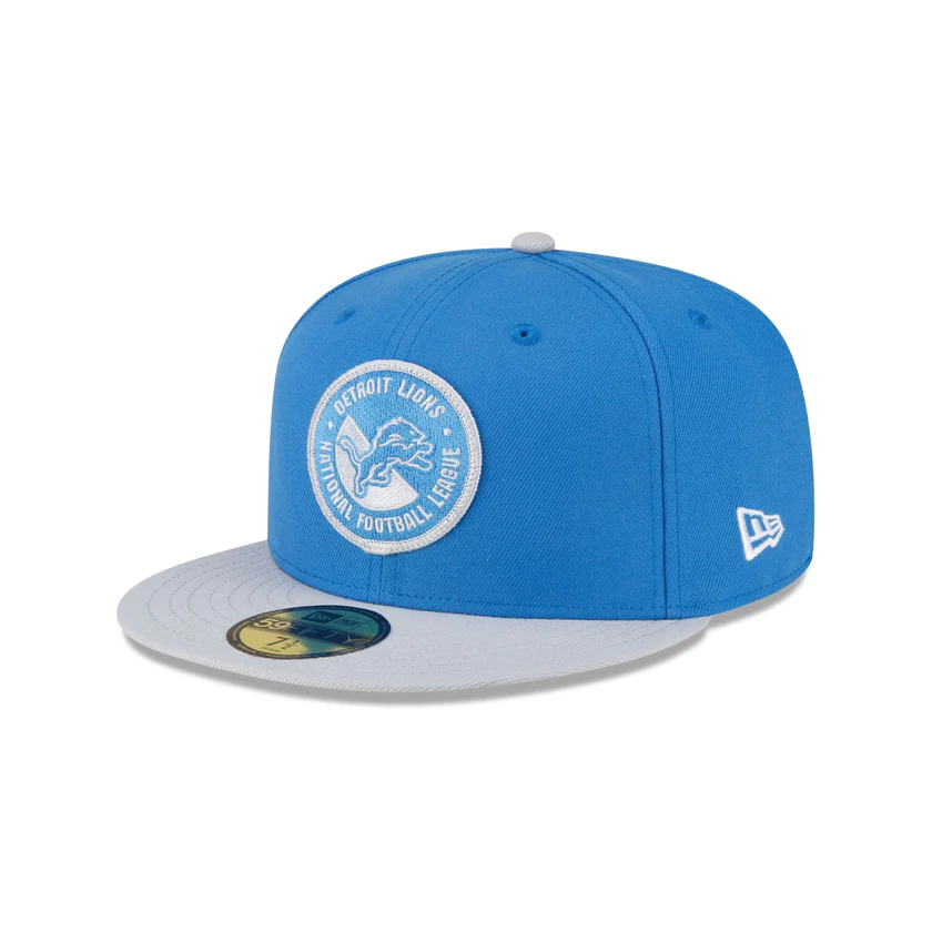 New Era Denver Detroit Lions 2023 Sideline Team Patch 59FIFTY Fitted Hat
