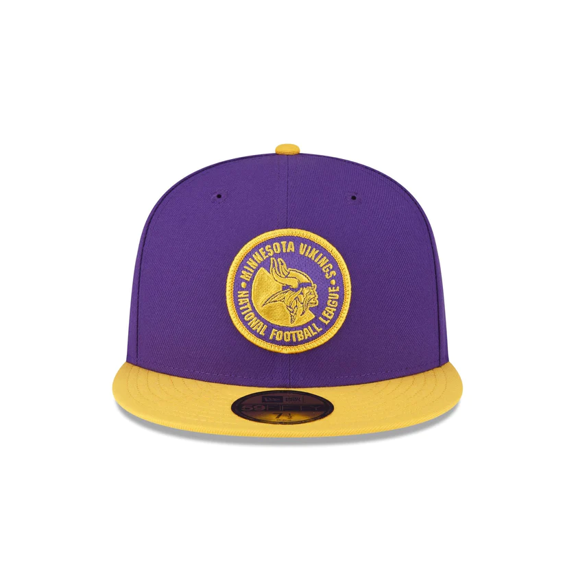 New Era Minnesota Vikings 2023 Sideline Team Patch 59FIFTY Fitted Hat