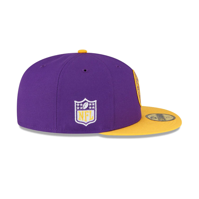 New Era Minnesota Vikings 2023 Sideline Team Patch 59FIFTY Fitted Hat