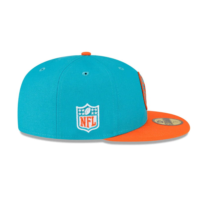 New Era Miami Dolphins 2023 Sideline Team Patch 59FIFTY Fitted Hat