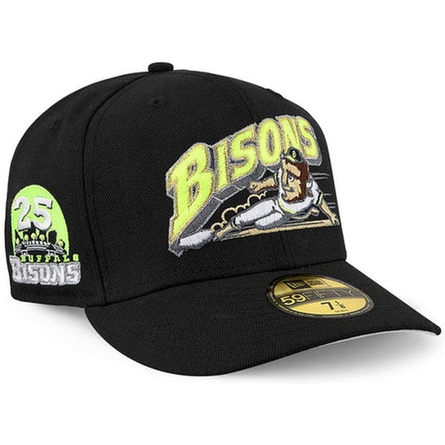 New Era Buffalo Bison Black/Lime Green 59FIFTY Fitted Hat