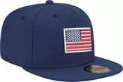 New Era American Flag Navy Blue 59FIFTY Fitted Hat (Kids)