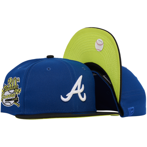 New Era Atlanta Braves Blue 30th Anniversary Neon UV 59FIFTY Fitted Hat