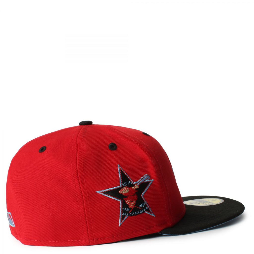 New Era San Diego Padres Swinging Friar All-Star Game Red/Black Light Blue UV 59FIFTY Fitted Hat