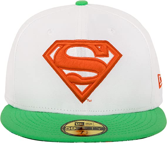 New Era Superman White/Orange Floral UV 59FIFTY Fitted Hat