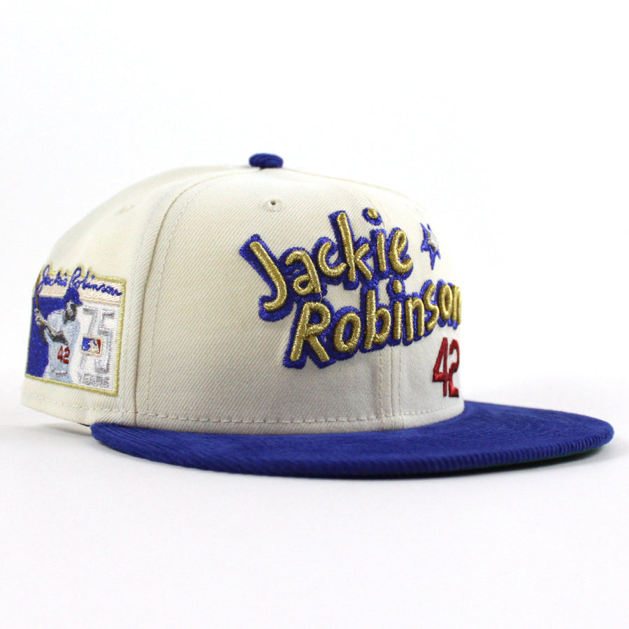 New Era Brooklyn Dodgers Jackie Robinson Script 75 Years White/Blue/ 5