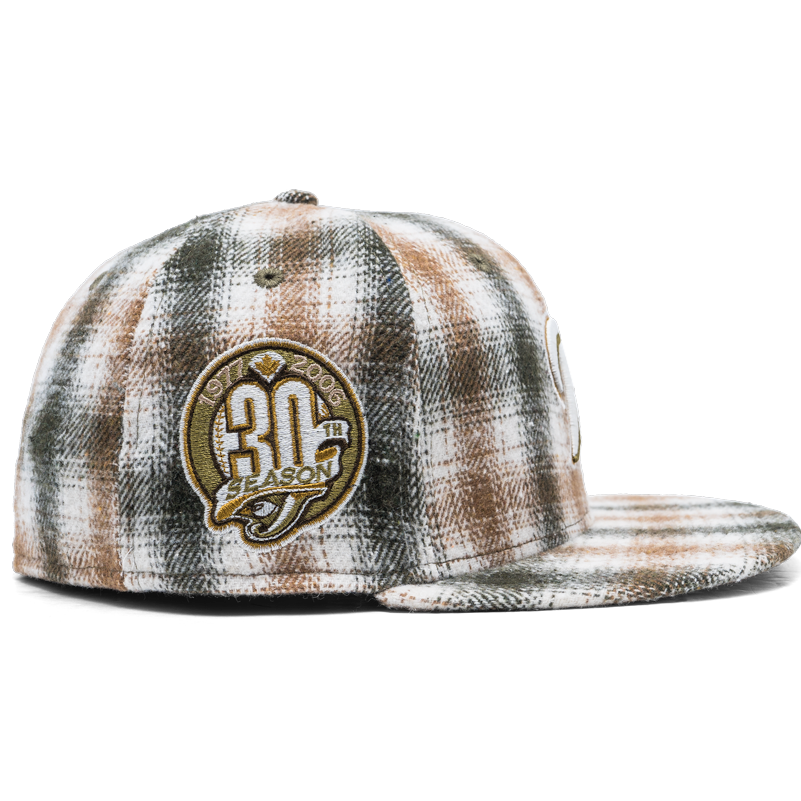 New Era Toronto Blue Jays Black & Brown Plaid 30 Seasons 59FIFTY Fitted Hat