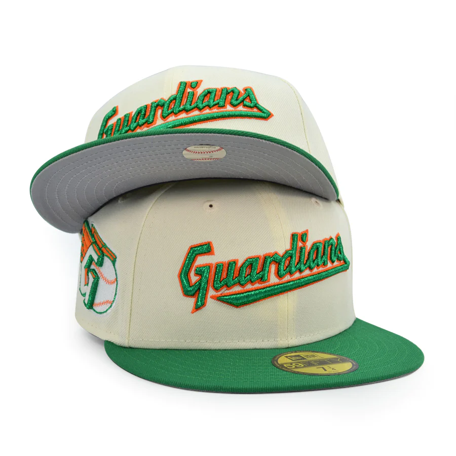 New Era Cleveland Guardians Fastball Chrome/Green 59FIFTY Fitted Hat