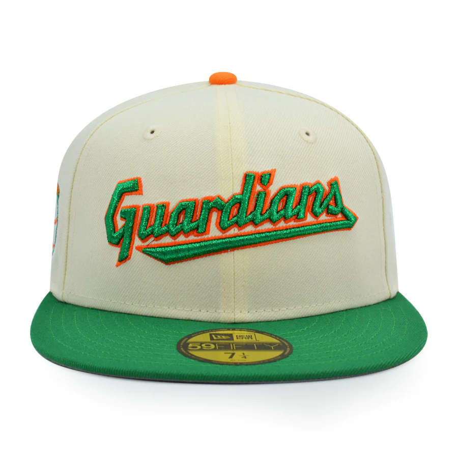 New Era Cleveland Guardians Fastball Chrome/Green 59FIFTY Fitted Hat