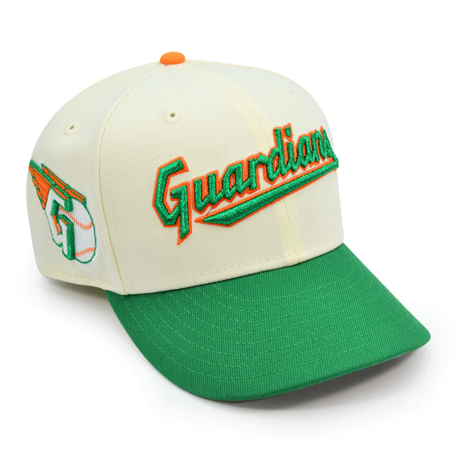 New Era Cleveland Guardians Fastball Chrome/Green 59FIFTY Fitted Hat