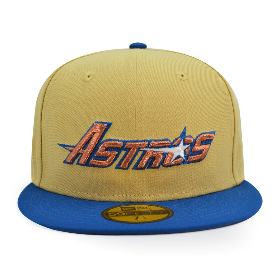 New Era Houston Astros 45 Years Vegas Gold/Blue 59FIFTY Fitted Hat