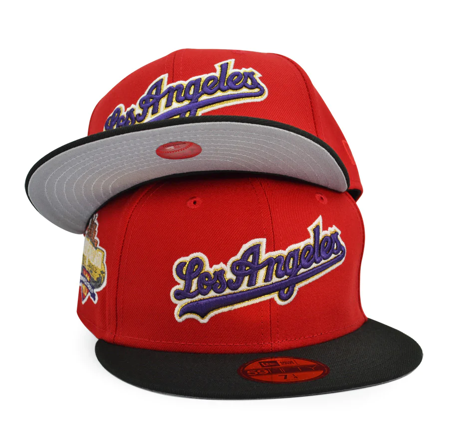 New Era Los Angeles Lakers 40th Anniversary Red/Purple/Black 59FIFTY Fitted Hat