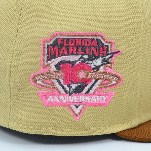 New Era Florida Marlins 10th Anniversary Vegas Gold/Toasted Peanut 59FIFTY Fitted Hat