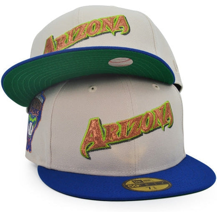 New Era Arizona Diamondbacks 1989 Inaugural Season Stone/Royal Blue 59FIFTY Fitted Hat