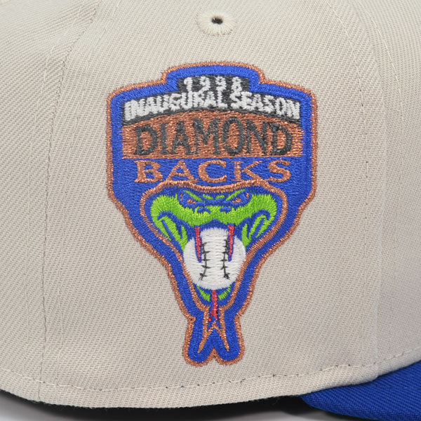 New Era Arizona Diamondbacks 1989 Inaugural Season Stone/Royal Blue 59FIFTY Fitted Hat