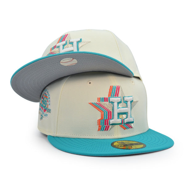 New Era Houston Astros 45th Anniversary White/Teal 59FIFTY Fitted Hat
