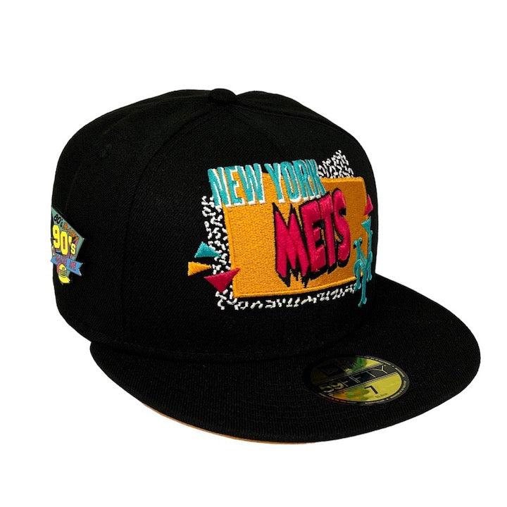 New Era New York Mets Retro Black/Orange Retro 90s 59FIFTY Fitted Hat