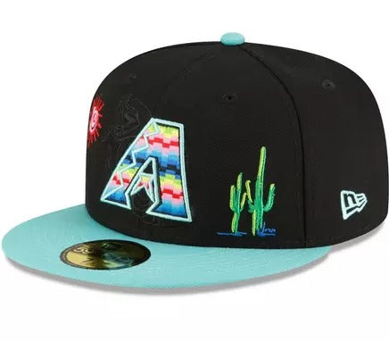 New Era Arizona Diamondbacks 'Neon Desert' Serape Undervisor 59FIFTY Fitted Hat