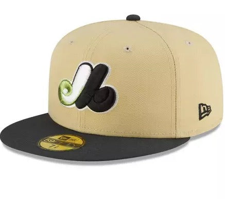 New Era Montreal Expos 'Craft IPA' Khaki/Black 59FIFTY Fitted Hat