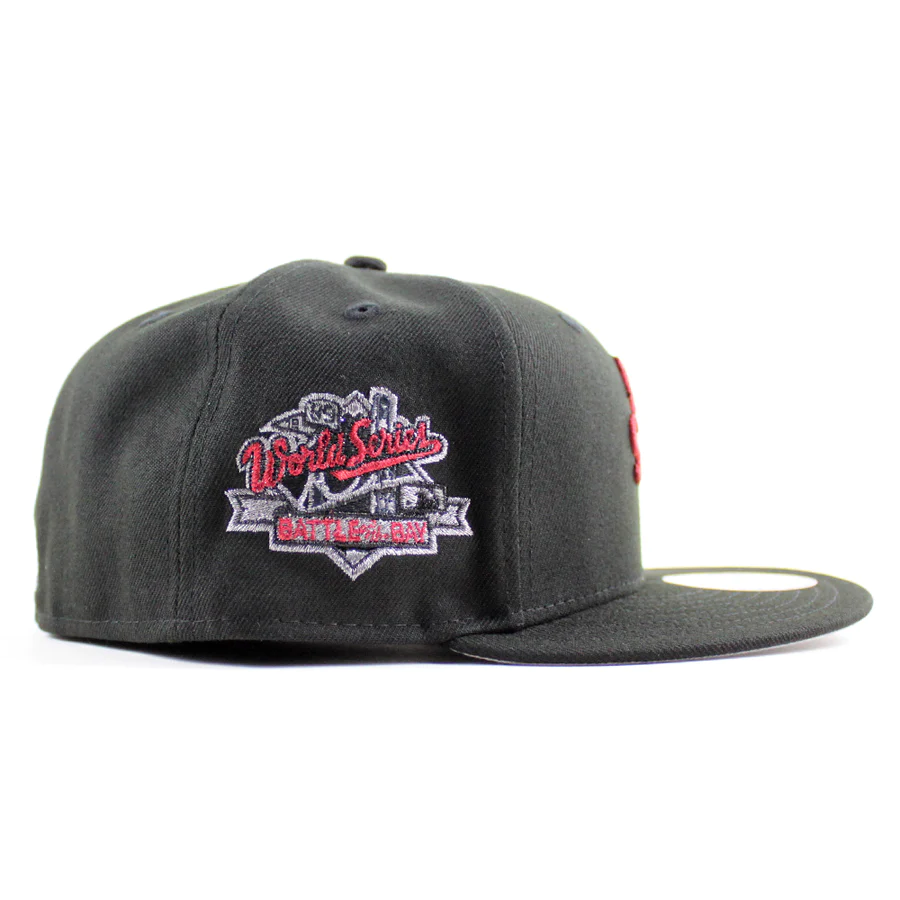 New Era Oakland Athletics Upside Down Logo Black/Red 59FIFTY Fitted Hat