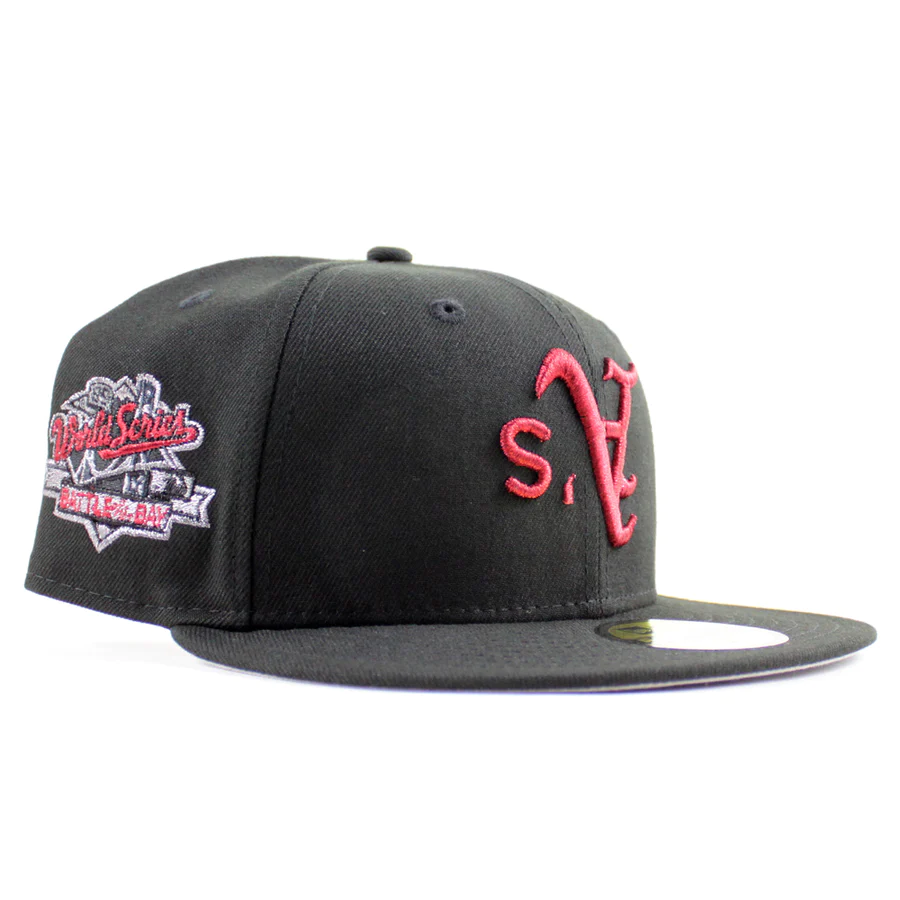 New Era Oakland Athletics Upside Down Logo Black/Red 59FIFTY Fitted Hat